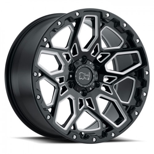 4X BLACK RHINO SHRAPNEL BLACK 18X9.5 4X4 WHEELS FITS HILUX PRADO RANGER COLORADO