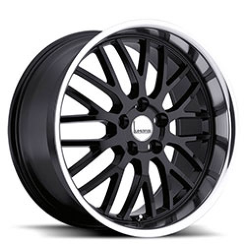 4X LUMARAI KYA GLOSS BLACK 18X8 + 18X9.5 WHEELS FITS LEXUS IS MODELS