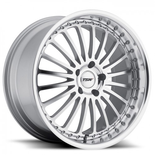 4X TSW SILVERSTONE SILVER 17X8 WHEELS FITS SELECTED EARLY BMW 5 SERIES MODELS