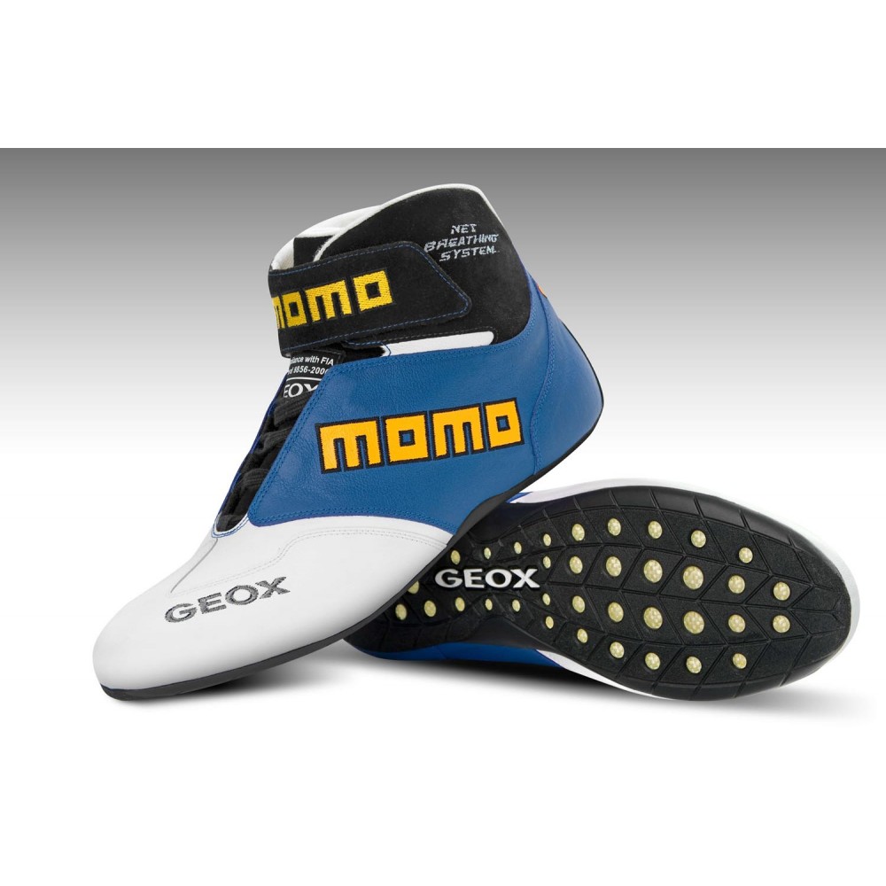 MOMO Geox Blue FIA Approved Race Boots - Racing - FUEL AUTOTEK Store